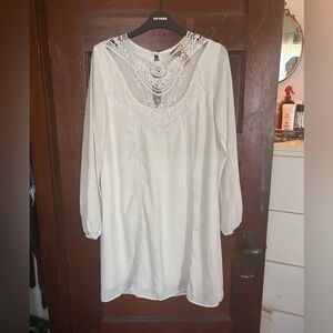 White Flowy Wrangler Dress